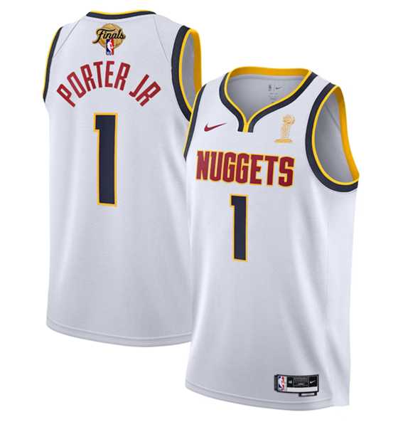 Men's Denver Nuggets #1 Michael Porter Jr. White 2023 Finals Association Edition Stitched Basketball Jersey,We sell and wholesale Men's Denver Nuggets #1 Michael Porter Jr. White 2023 Finals Association Edition Stitched Basketball Jersey on line form chian!